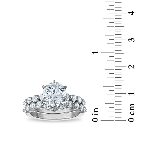 Signature EcoLove Diamond Dreams 3 1/8 CTW Lab Grown Diamond Bridal Set Ring in 14KT White Gold