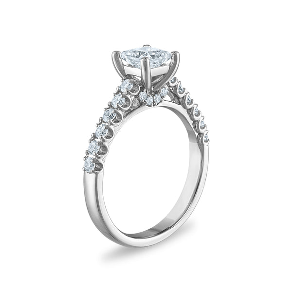 Signature EcoLove Diamond Dreams 2 CTW Lab Grown Diamond Bridal Set Princess Cut Center Ring in 14KT White Gold