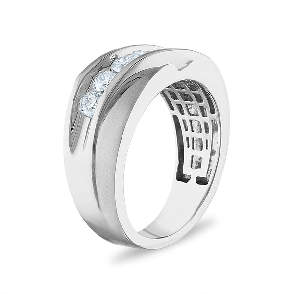 Signature EcoLove 1 CTW Lab Grown Diamond Wedding Ring in 14KT White Gold