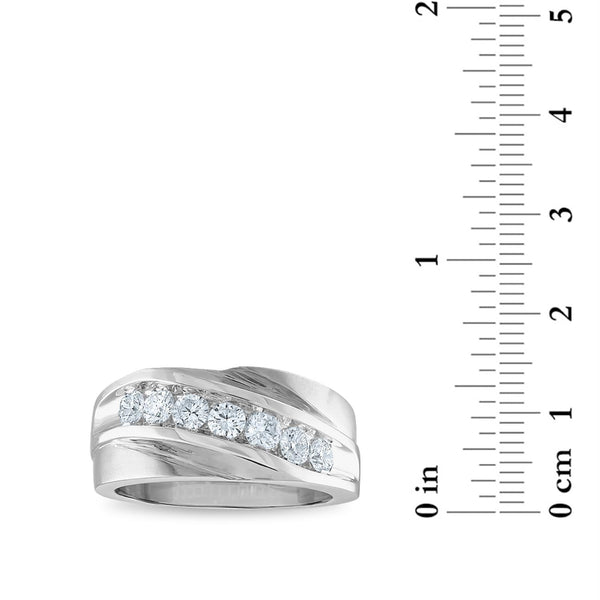 Signature EcoLove 1 CTW Lab Grown Diamond Wedding Ring in 14KT White Gold