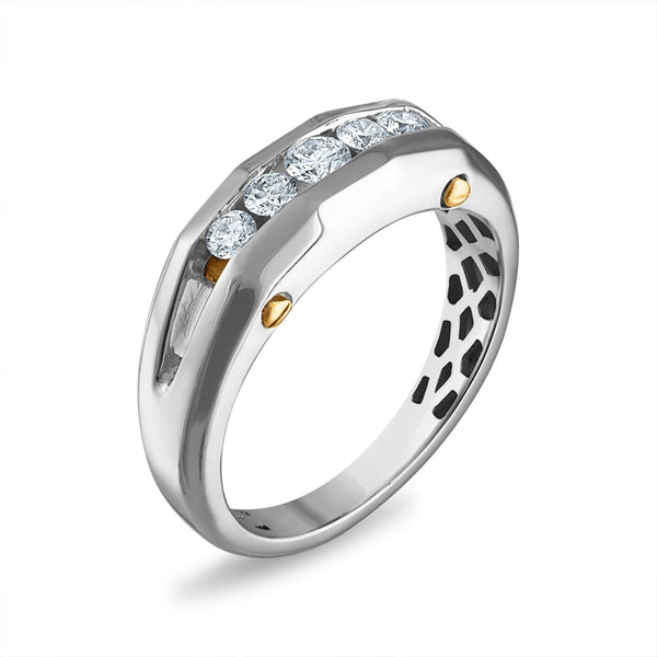 Signature EcoLove 1/2 CTW Lab Grown Diamond Wedding Ring in 14KT White and Yellow Gold