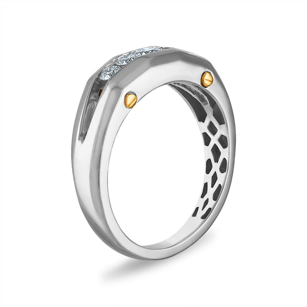 Signature EcoLove 1/2 CTW Lab Grown Diamond Wedding Ring in 14KT White and Yellow Gold