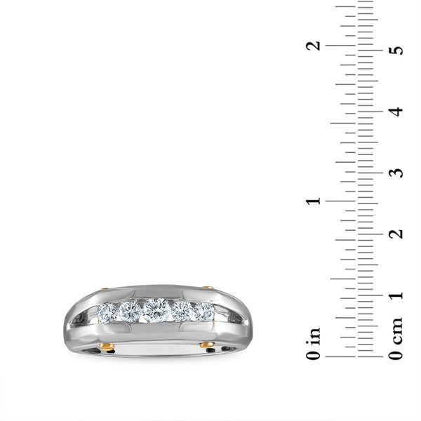 Signature EcoLove 1/2 CTW Lab Grown Diamond Wedding Ring in 14KT White and Yellow Gold