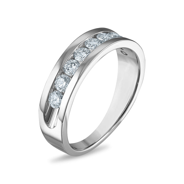 Signature EcoLove 1 CTW Lab Grown Diamond Wedding Ring in 14KT White Gold