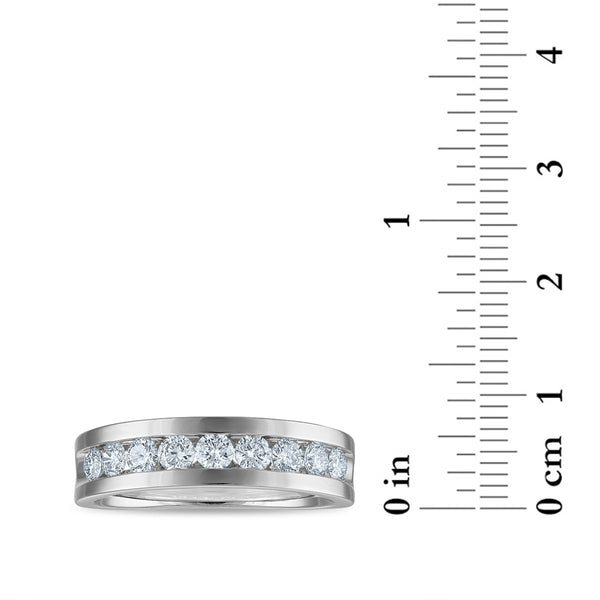 Signature EcoLove 1 CTW Lab Grown Diamond Wedding Ring in 14KT White Gold