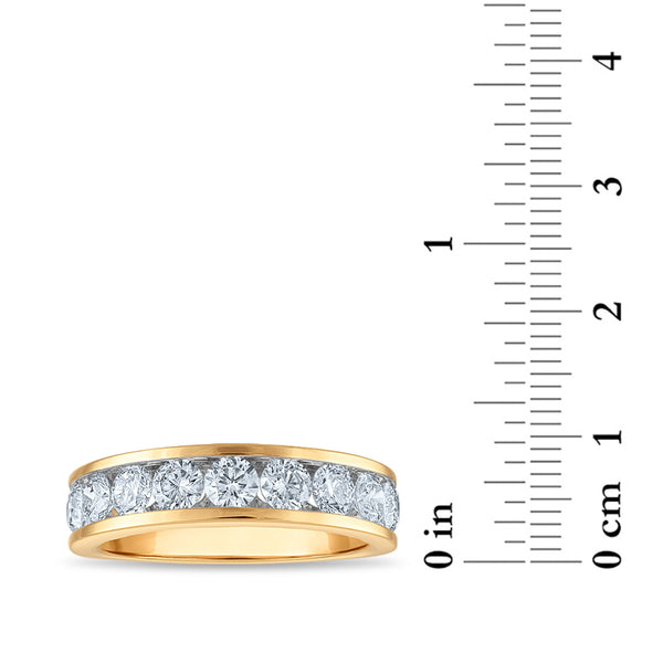 Signature EcoLove 2 CTW Lab Grown Diamond Wedding Ring in 14KT Yellow Gold