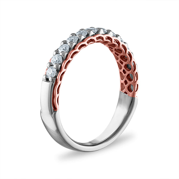 EcoLove 1/2 CTW Lab Grown Diamond Ring in 14KT White and Rose Gold