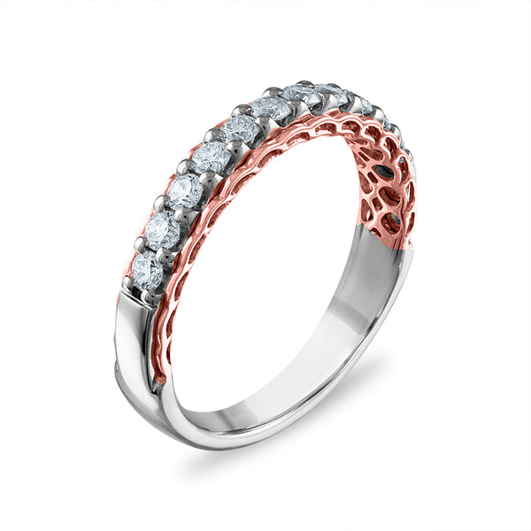 EcoLove 1/2 CTW Lab Grown Diamond Ring in 14KT White and Rose Gold