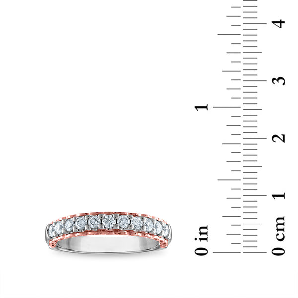 EcoLove 1/2 CTW Lab Grown Diamond Ring in 14KT White and Rose Gold