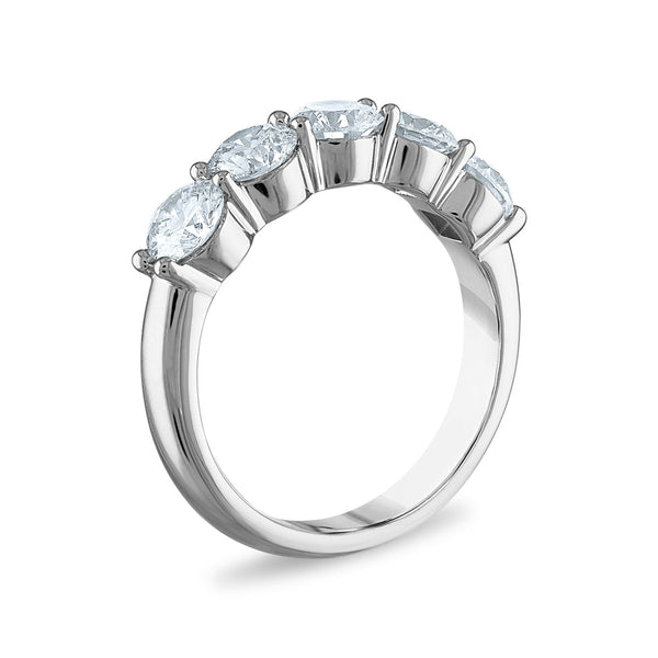 Signature EcoLove 2 CTW Lab Grown Diamond Anniversary Round 5-Stone Ring in 14KT White Gold