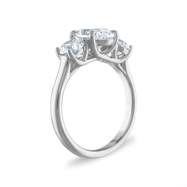 Signature EcoLove Diamond Dreams 3 CTW Lab Grown Diamond Three Stone Ring in 14KT White Gold