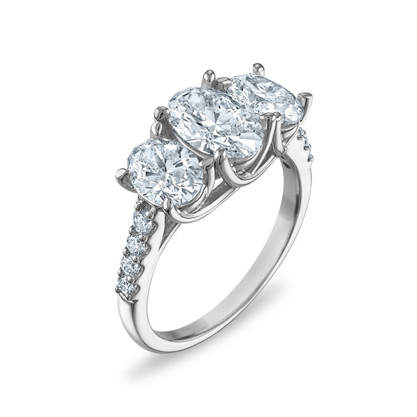 Signature EcoLove 3 CTW Lab Grown Diamond Ring in 14KT White Gold