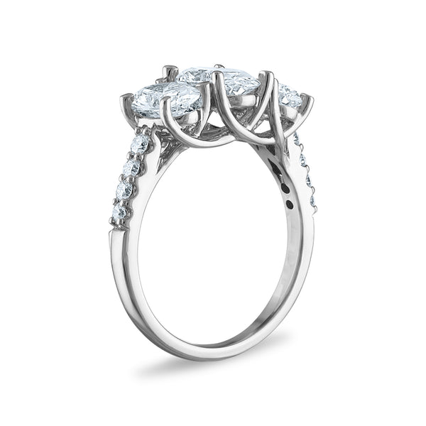 Signature EcoLove 3 CTW Lab Grown Diamond Ring in 14KT White Gold