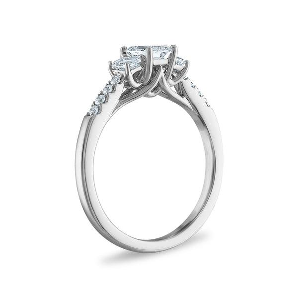 Signature EcoLove 1 CTW Lab Grown Diamond Ring in 14KT White Gold