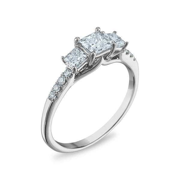 Signature EcoLove 1 CTW Lab Grown Diamond Ring in 14KT White Gold