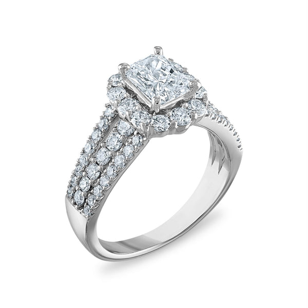 Signature EcoLove Diamond Dreams 2 1/4 CTW Lab Grown Diamond Halo Cluster Engagement Ring in 14KT White Gold