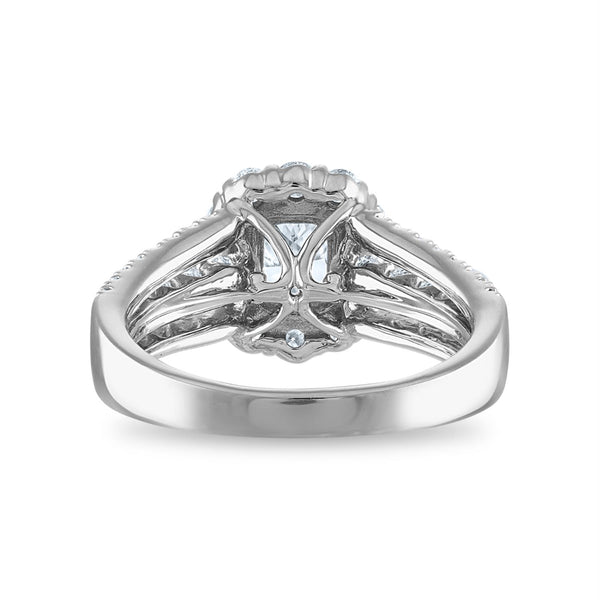 Signature EcoLove Diamond Dreams 2 1/4 CTW Lab Grown Diamond Halo Cluster Engagement Ring in 14KT White Gold