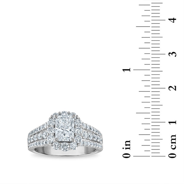 Signature EcoLove Diamond Dreams 2 1/4 CTW Lab Grown Diamond Halo Cluster Engagement Ring in 14KT White Gold