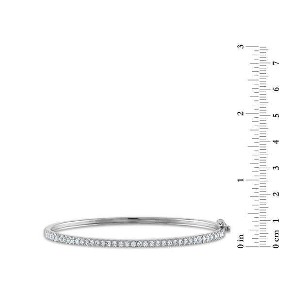 Signature EcoLove 1 CTW Lab Grown Diamond 7.25-inch Bangle Bracelet in 14KT White Gold