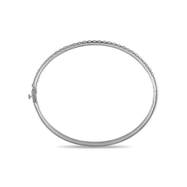 Signature EcoLove 2 CTW Lab Grown Diamond 7.25-inch Bangle Bracelet in 14KT White Gold