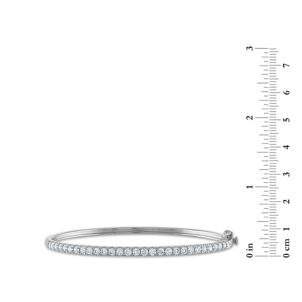 Signature EcoLove 2 CTW Lab Grown Diamond 7.25-inch Bangle Bracelet in 14KT White Gold