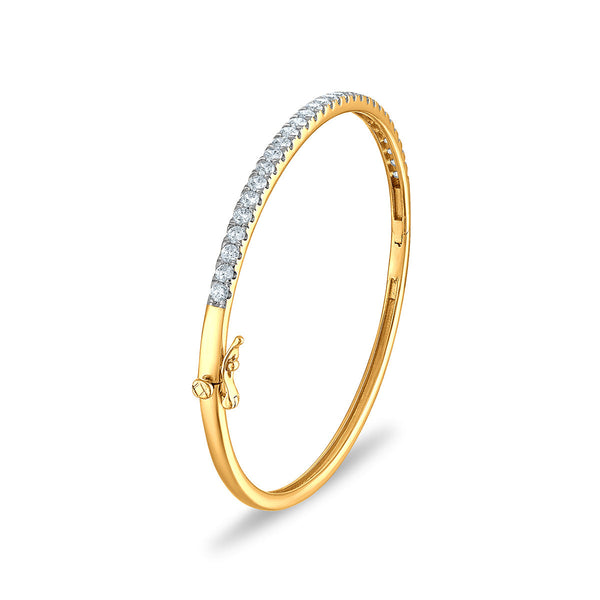 Signature EcoLove 2 CTW Lab Grown Diamond 7.25-inch Bangle Bracelet in 14KT Yellow Gold