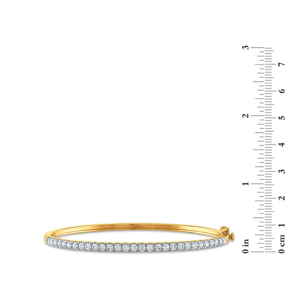 Signature EcoLove 2 CTW Lab Grown Diamond 7.25-inch Bangle Bracelet in 14KT Yellow Gold