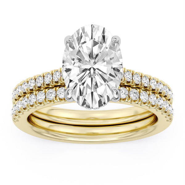 Signature EcoLove Diamond Dreams 4-1/6 CTW Lab Grown Diamond Bridal Set in 18KT Yellow Gold