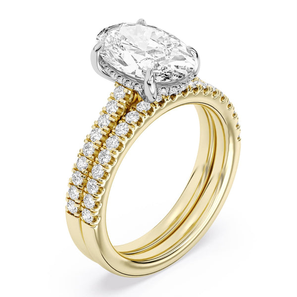 Signature EcoLove Diamond Dreams 4-1/6 CTW Lab Grown Diamond Bridal Set in 18KT Yellow Gold