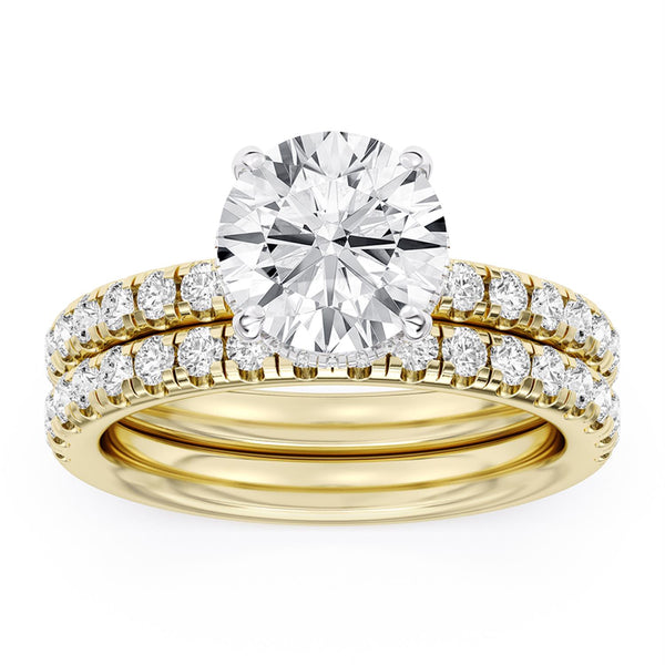 Signature EcoLove Diamond Dreams 3-3/4 CTW Lab Grown Diamond Bridal Set in 18KT Yellow Gold