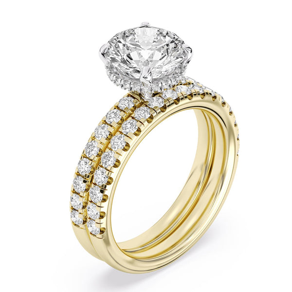 Signature EcoLove Diamond Dreams 3-3/4 CTW Lab Grown Diamond Bridal Set in 18KT Yellow Gold