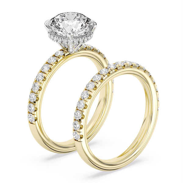 Signature EcoLove Diamond Dreams 3-3/4 CTW Lab Grown Diamond Bridal Set in 18KT Yellow Gold