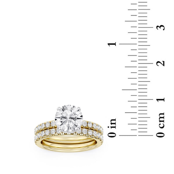 Signature EcoLove Diamond Dreams 3-3/4 CTW Lab Grown Diamond Bridal Set in 18KT Yellow Gold