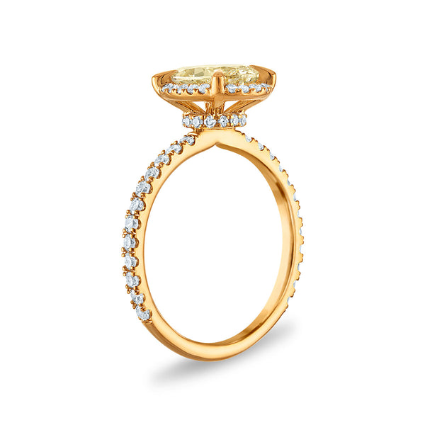 Signature EcoLove 2 CTW Fancy Yellow Lab Grown Diamond Engagement Ring in 14KT Yellow Gold