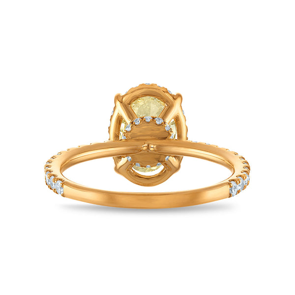 Signature EcoLove 2 CTW Fancy Yellow Lab Grown Diamond Engagement Ring in 14KT Yellow Gold