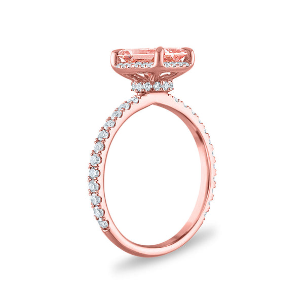 Signature EcoLove 2 CTW Fancy Pink Lab Grown Diamond Halo Engagement Ring in 14KT Rose Gold