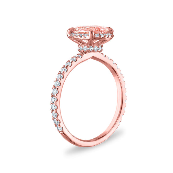 Signature EcoLove 2 CTW Fancy Pink Lab Grown Diamond Ring in 14KT Rose Gold