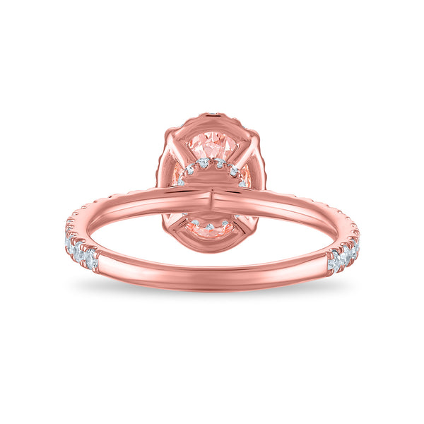 Signature EcoLove 2 CTW Fancy Pink Lab Grown Diamond Ring in 14KT Rose Gold