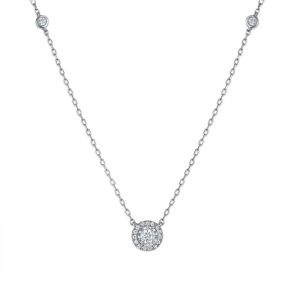 LoveSong Halo 3/8 CTW Lab Grown Diamond Necklace