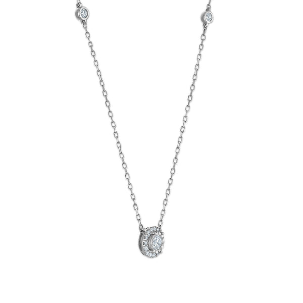 LoveSong Halo 3/8 CTW Lab Grown Diamond Necklace