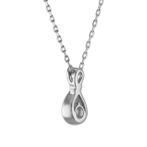 LoveSong EcoLove 1/4 CTW Lab Grown Diamond Infinity 18-inch Pendant in 10KT White Gold