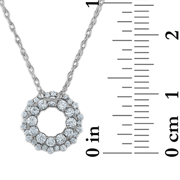 LoveSong EcoLove 3/8 CTW Lab Grown Diamond Fashion 18-inch Pendant in 10KT White Gold