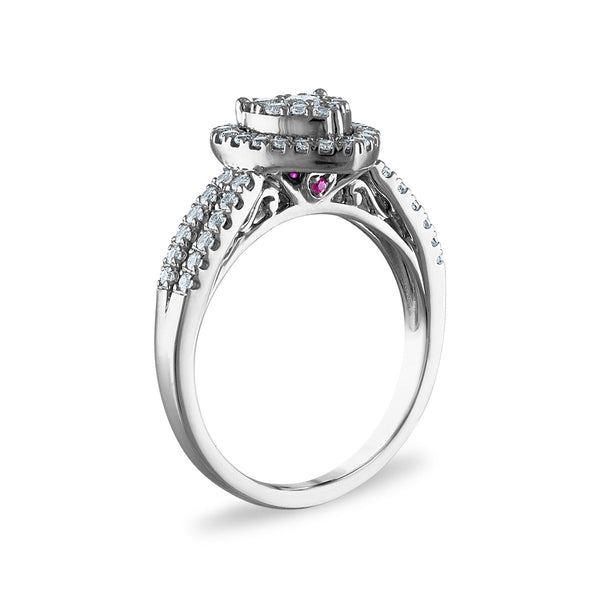 LoveSong EcoLove 3/4 CTW Lab Grown Diamond Heart Bridal Set in 10KT White Gold