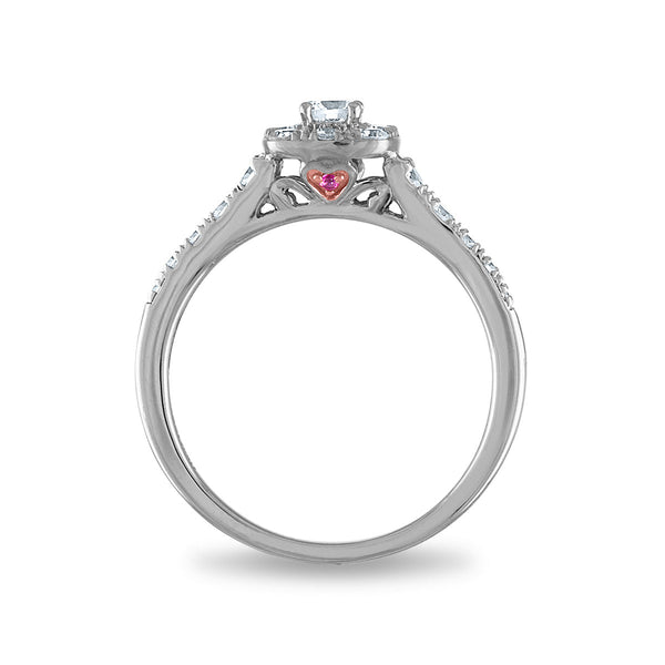 LoveSong EcoLove 9/10 CTW Lab Grown Diamond Halo Bridal Set in 10KT White Gold