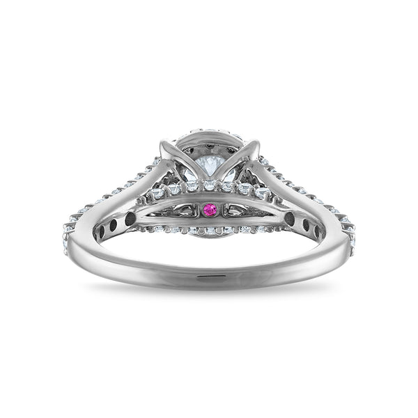 LoveSong EcoLove 2 CTW Lab Grown Diamond Halo Bridal Set in 10KT White Gold