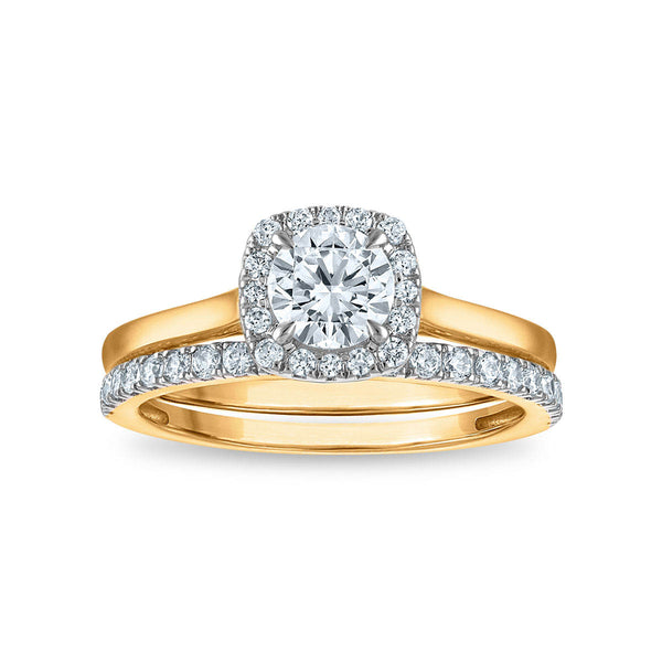 LoveSong EcoLove 1 CTW Lab Grown Diamond Bridal Set in 10KT Gold