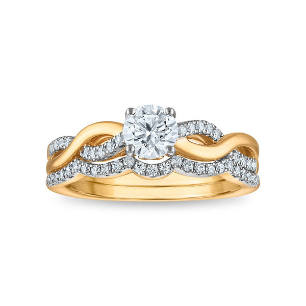 LoveSong EcoLove 3/4 CTW Lab Grown Diamond Bridal Set in 10KT Yellow Gold