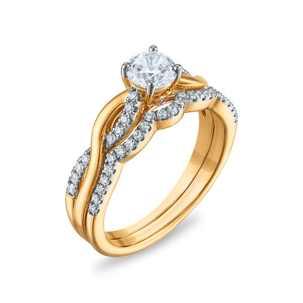 LoveSong EcoLove 3/4 CTW Lab Grown Diamond Bridal Set in 10KT Yellow Gold