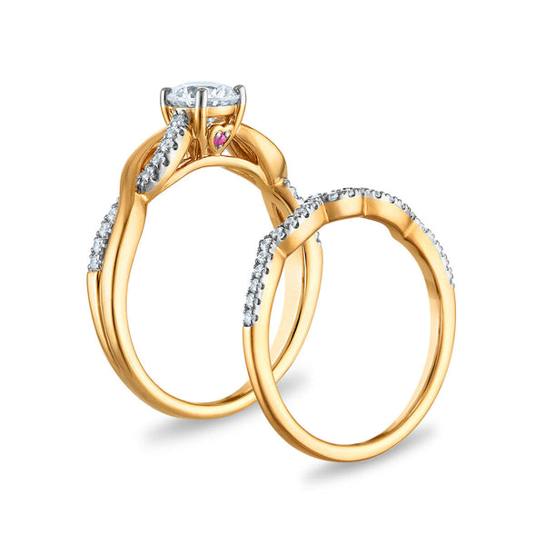 LoveSong EcoLove 3/4 CTW Lab Grown Diamond Bridal Set in 10KT Yellow Gold