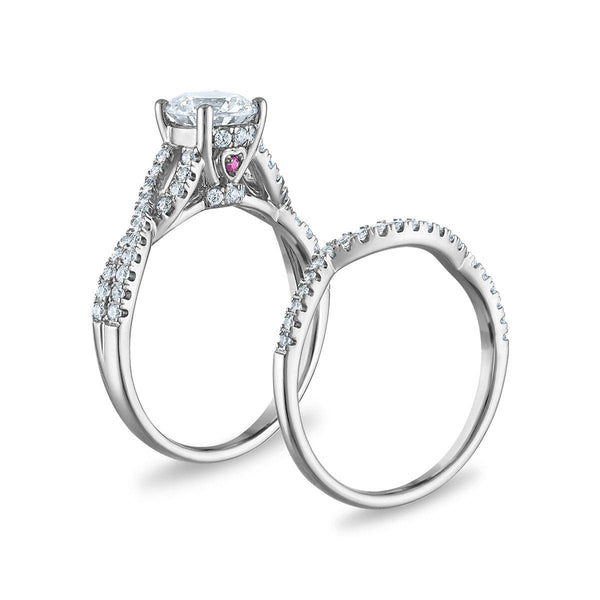 LoveSong EcoLove 1-1/2 CTW Lab Grown Diamond Infinity Bridal Set in 10KT White Gold